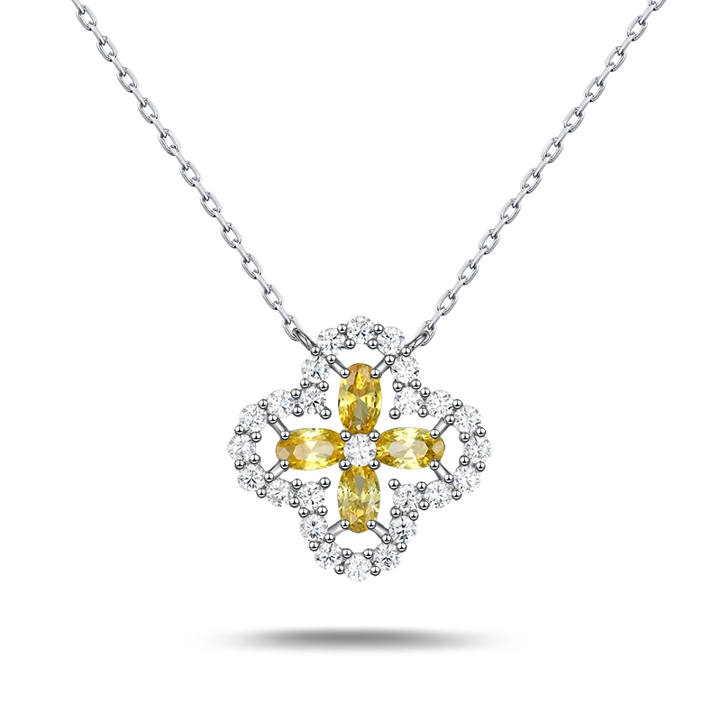 Multicolored Four-Leaf Silver Pendant: Modern Elegance Meets Classic Charm KD-C-P13-A4