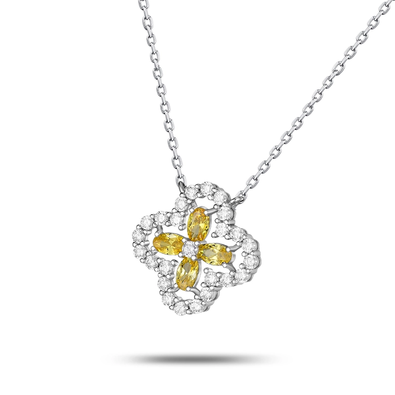 Multicolored Four-Leaf Silver Pendant: Modern Elegance Meets Classic Charm KD-C-P13-A4