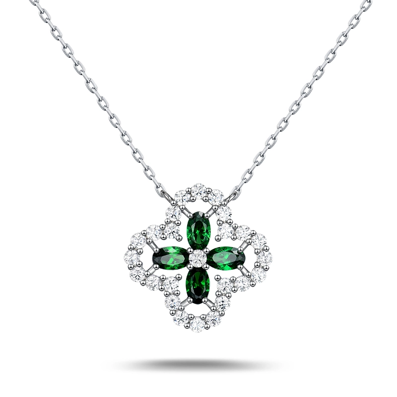 Multicolored Four-Leaf Silver Pendant: Modern Elegance Meets Classic Charm KD-C-P13-A4