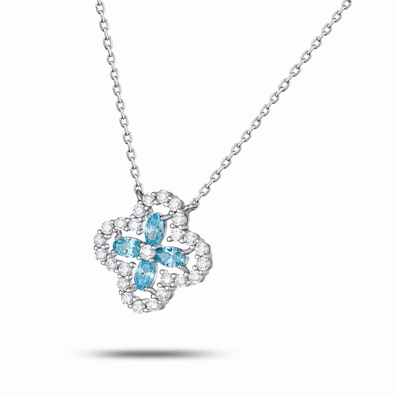 Multicolored Four-Leaf Silver Pendant: Modern Elegance Meets Classic Charm KD-C-P13-A4