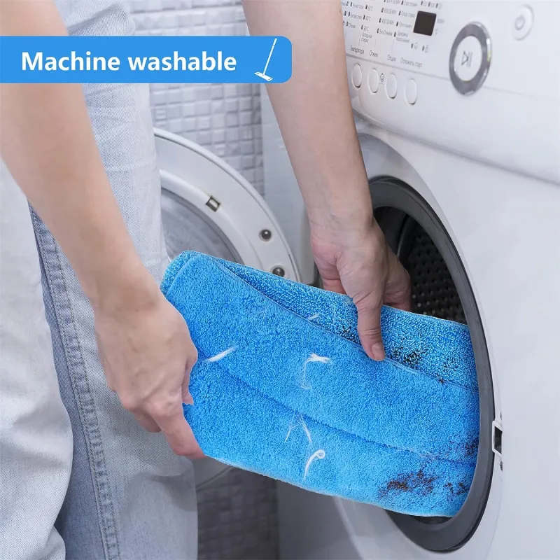 18" Mops for Floor Cleaning, Microfiber Mop with 57" Stainless Steel Handle,4pcs Mop Pads and 20pcs Non-Woven Fabric and a Mop Pad Brush ,Dust Mop for Hardwood,Laminate,Tile,Floor Cleaning