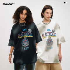 #OVDY 24SS retro old design printing short sleeve hand-painted heavy street trend American T-shirt