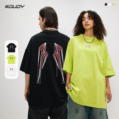 #OVDY 24SS Original trend T-shirt embroidery design flying thread details embellished with simple T-shirt