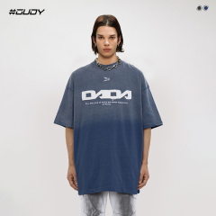#OVDY 24SS Retro raw edge patch embroidery fried short sleeves