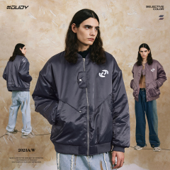 #OVDY 23FW Deconstructing and stitching embroidered logo coat
