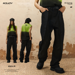 #OVDY 23FW Personalized stitching washed jeans