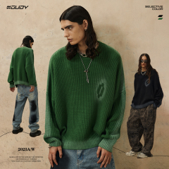 #OVDY 23FW Hand-painted round neck sweater