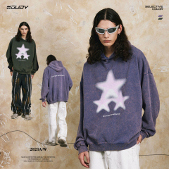#OVDY 23FW Retro printed washing hoodie
