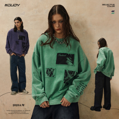 #OVDY 23FW Make old round neck sweater with patch