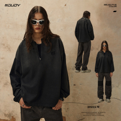 #OVDY 23FW Make worn-out half-zipper sweaters