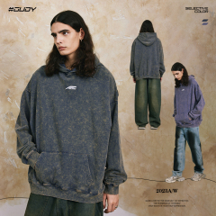 #OVDY 23FW Embroidered vintage washing hoodie