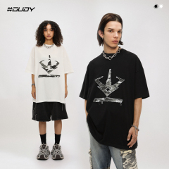 #OVDY 24SS Camouflage patch embroidery washed retro old short sleeves