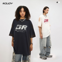 Collar I-button decorative printing inkjet short sleeve