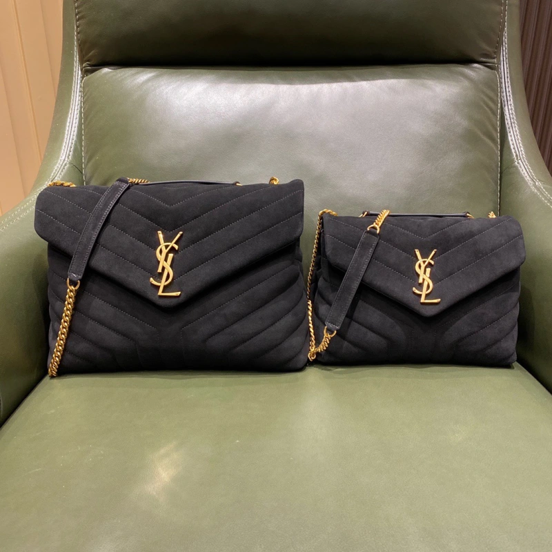 YSL LOULOU SMALL BAG IN Y-QUILTED SUEDE 25