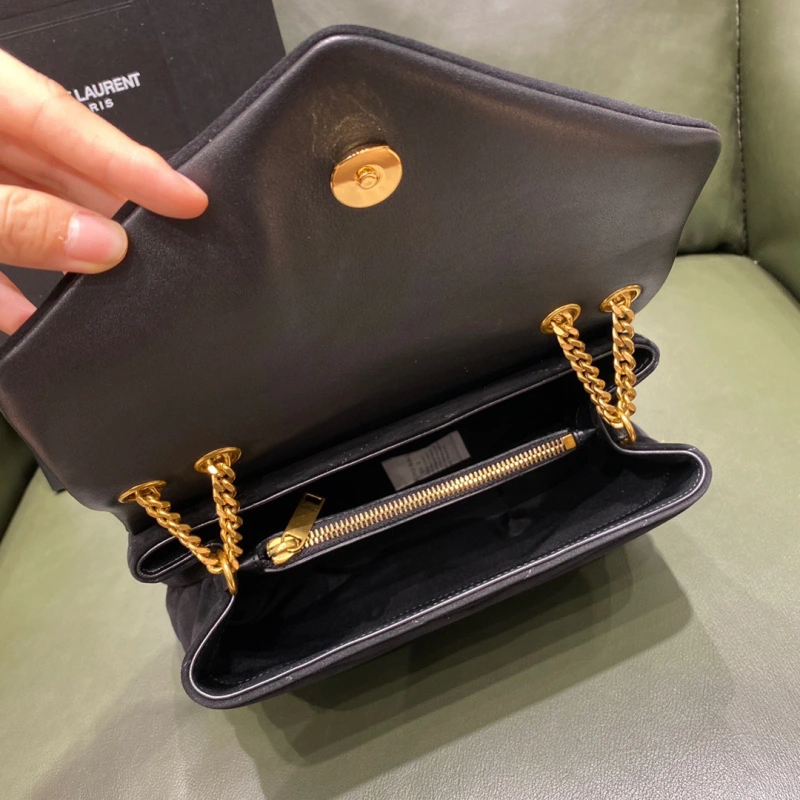YSL LOULOU SMALL BAG IN Y-QUILTED SUEDE 25