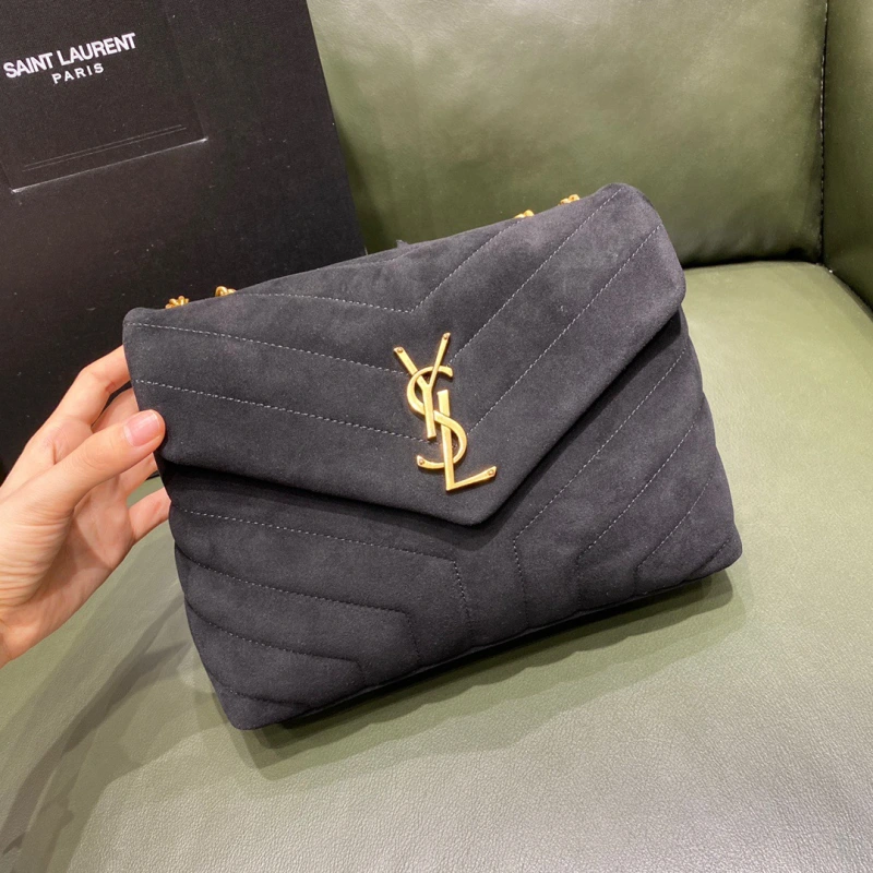YSL LOULOU SMALL BAG IN Y-QUILTED SUEDE 25