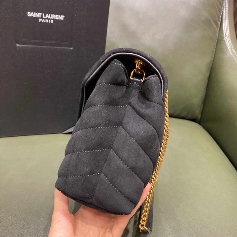 YSL LOULOU SMALL BAG IN Y-QUILTED SUEDE 25