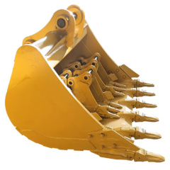 CNS CUSTOMIZED EXCAVATOR BACKHOE EXTREME HEAVY DUTY BUCKET WITH TEETH REINFORCED HARD DIGGING FOR MINING STONE ROCK