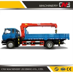 Appropriate for 6 Wheels 4X4 4WD Full Wheels Lorry 2 Ton Truck-Mounted Straight Telescopic Arm Stiff Boom Crane for Truck