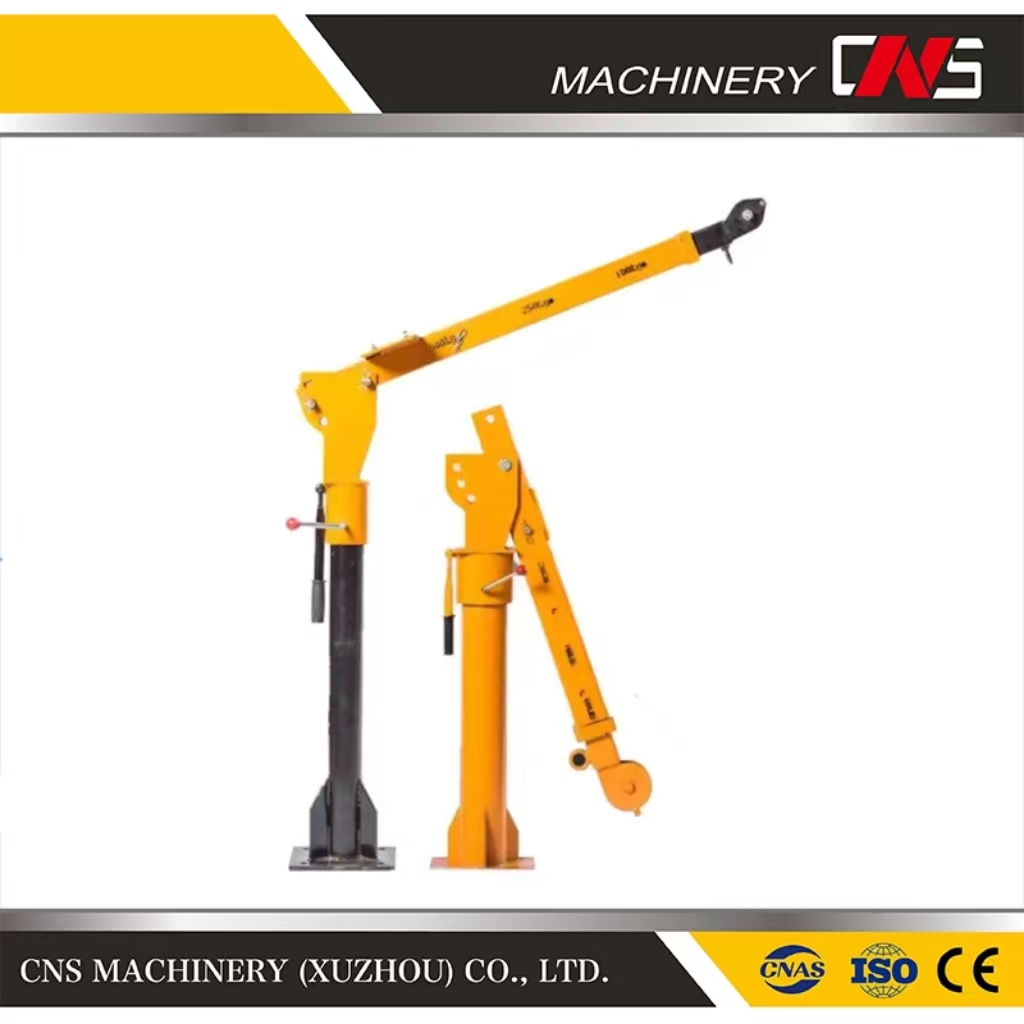 China Factory High Quality Pickup Mini Truck Crane with Electric Winch Steel Cable Lifting Heavy Cargo Pickup Crane