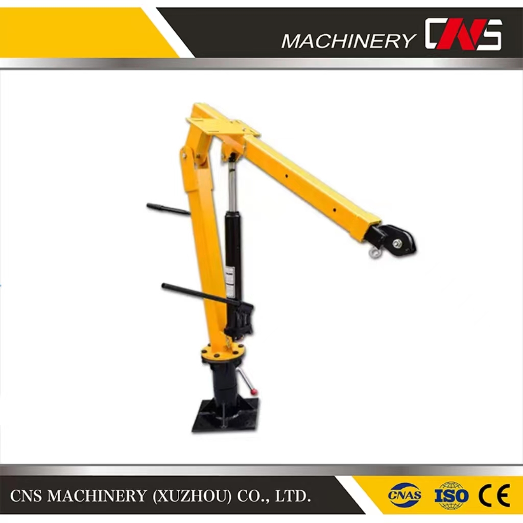 China Factory High Quality Pickup Mini Truck Crane with Electric Winch Steel Cable Lifting Heavy Cargo Pickup Crane