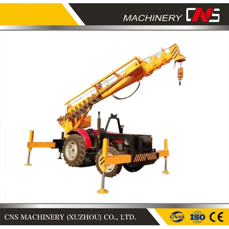 Competitive Price Pole Erection Machine Tractor Hydraulic Mounted Auger Drill Crane Auger Drive Unit Earth Drill Crane