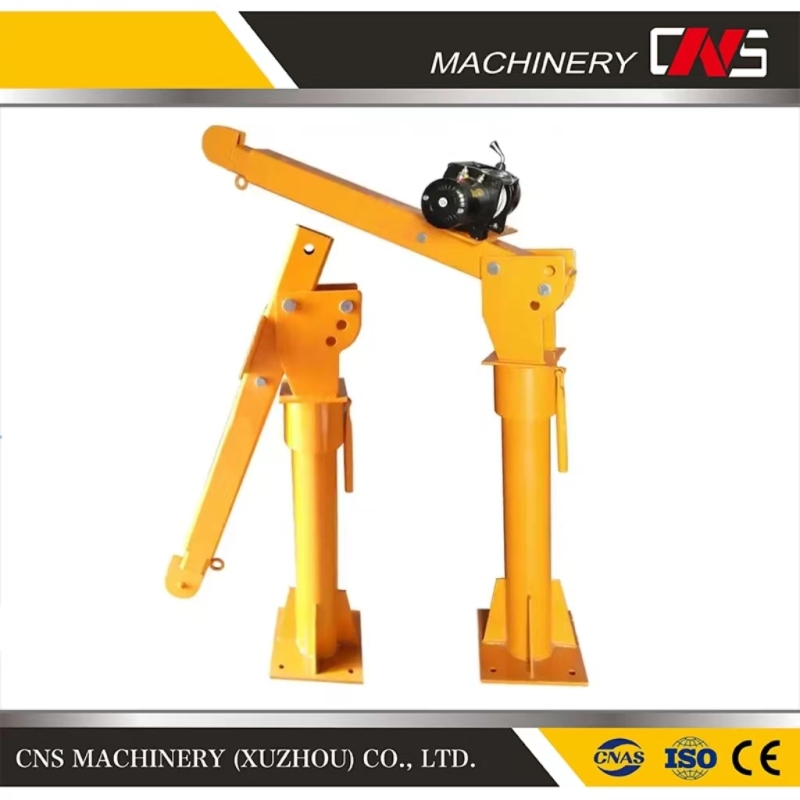 China Factory High Quality Pickup Mini Truck Crane with Electric Winch Steel Cable Lifting Heavy Cargo Pickup Crane