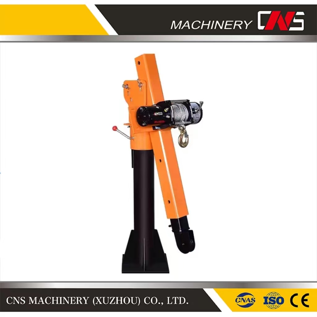 China Factory High Quality Pickup Mini Truck Crane with Electric Winch Steel Cable Lifting Heavy Cargo Pickup Crane