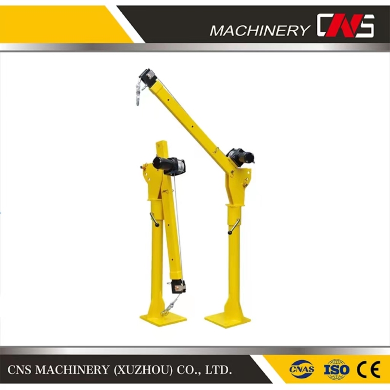 China Factory High Quality Pickup Mini Truck Crane with Electric Winch Steel Cable Lifting Heavy Cargo Pickup Crane