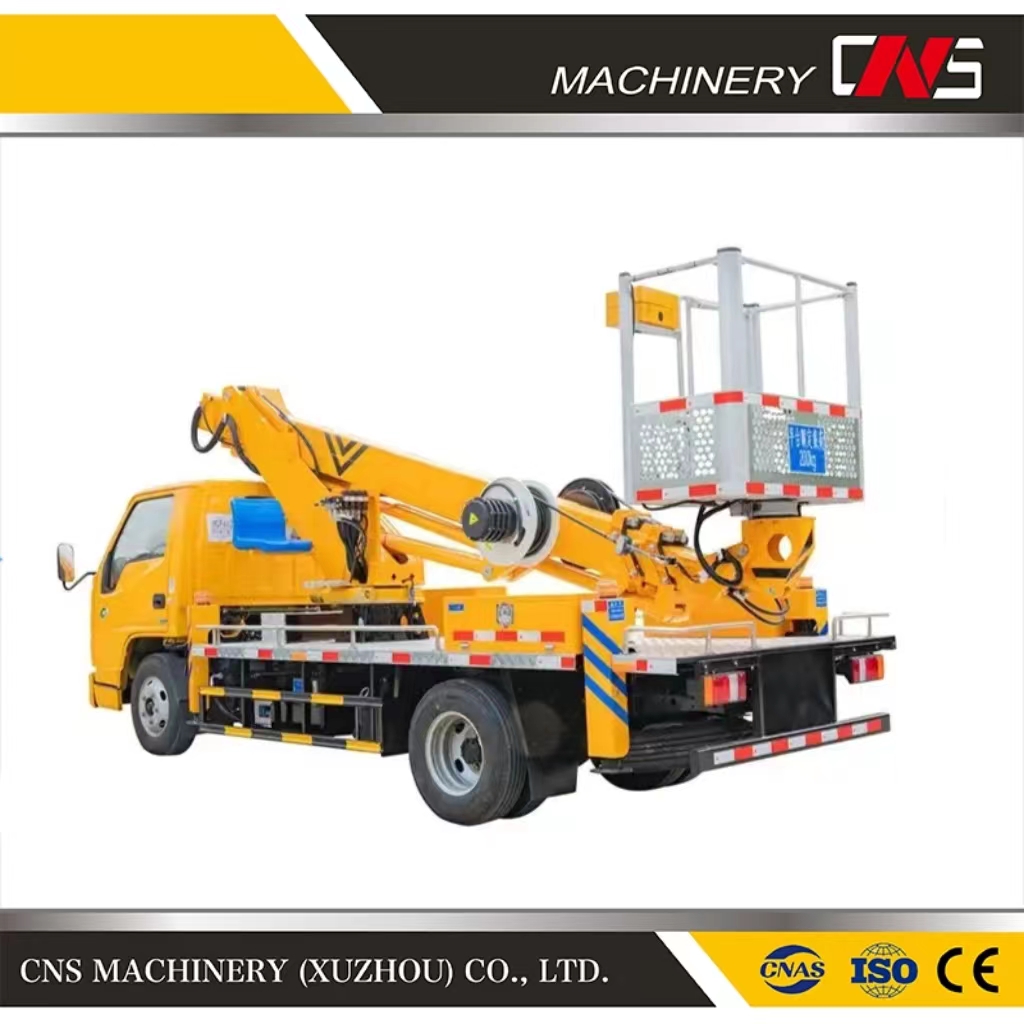 Diesel Basket Truck Crane Hydraulic Telescopic Boom Bucket Vehicle Aerial Work Vehicle High-Altitude Operation Truck Crane