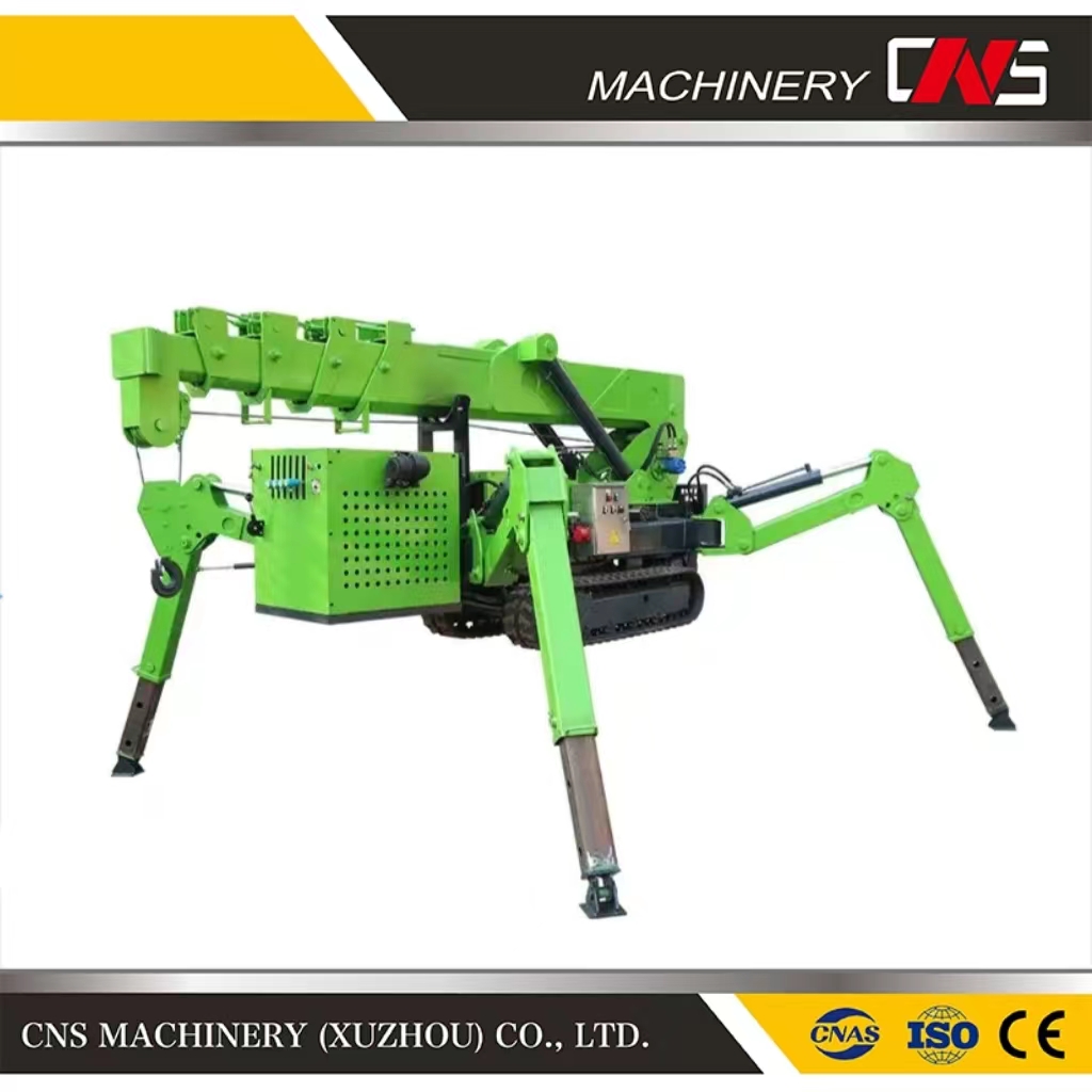 Spider Crane Customizable Small Mobile Portable Folding Crane 360 Degree Rotary for Narrow Space Crawler Crane