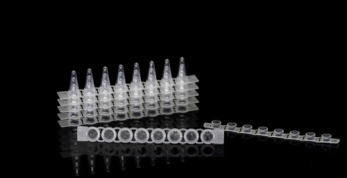 0.1 mL-PCR 8連チューブ&8連フラットキャップ- Aタープ（透明）