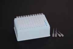 20 μL-Beckman用チップ 低吸着透明-ノンフィルター-ラック入り-滅菌済み