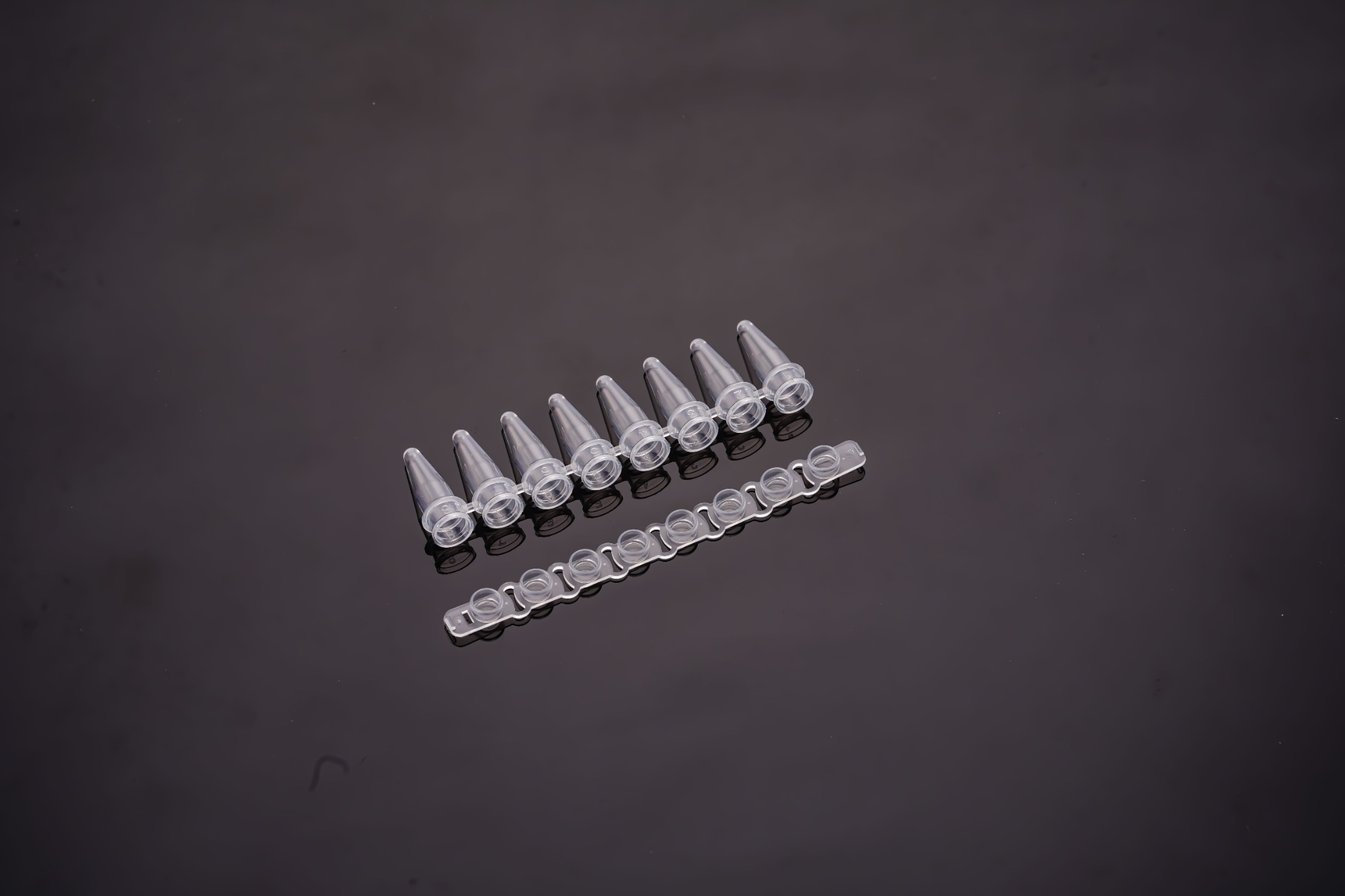 0.2 mL-PCR 8連チューブ&8連フラットキャップ- Aタープ（透明）