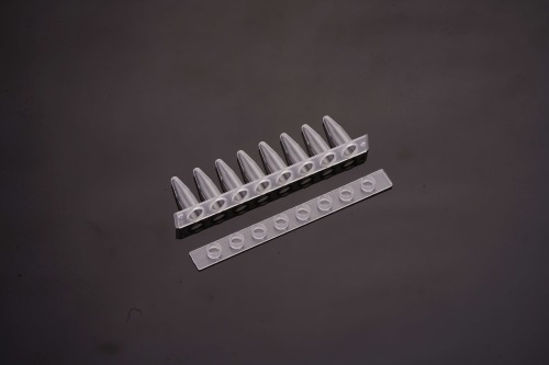 0.2 mL-PCR 8連チューブ&8連フラットキャップ- Bタープ（透明）