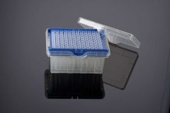 Tecan用透明-ノンフィルター-ラック入り-滅菌済み-200 μL