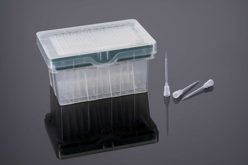 Tecan用透明-ノンフィルター-ラック入り-滅菌済み-50 μL