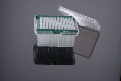 Tecan用透明-ノンフィルター-ラック入り-滅菌済み-50 μL