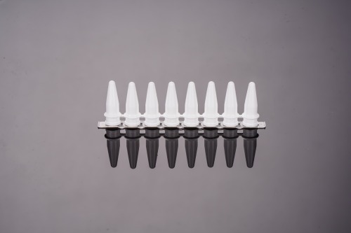0.2 mL-PCR 8連チューブ&8連フラットキャップ- Aタープ（白）