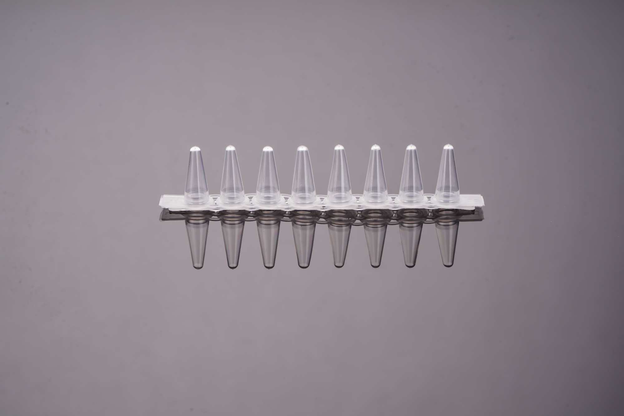 0.1 mL-PCR 8連チューブ&8連フラットキャップ- Aタープ（透明）