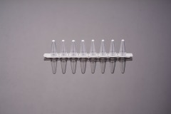 0.1 mL-PCR 8連チューブ&8連フラットキャップ- Aタープ（透明）