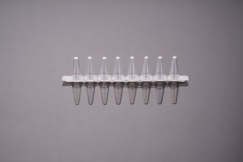 0.1 mL-PCR 8連チューブ&8連フラットキャップ- Aタープ（透明）