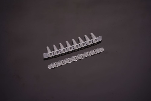 0.1 mL-PCR 8連チューブ&8連フラットキャップ- Aタープ（透明）