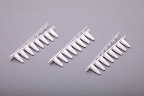 0.1 mL-PCR 8連チューブ&8連フラットキャップ- Bタープ（白）