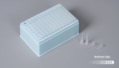 20 μL-Beckman用チップ 透明-ノンフィルター-ラック入り-滅菌済み