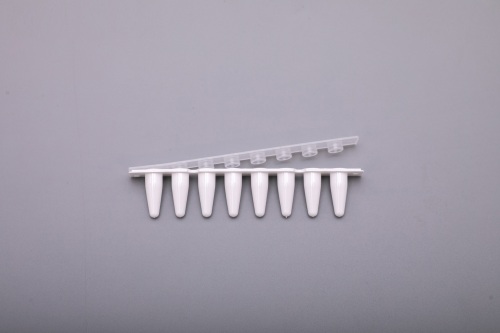 0.1 mL-PCR 8連チューブ&8連フラットキャップ- Bタープ（白）