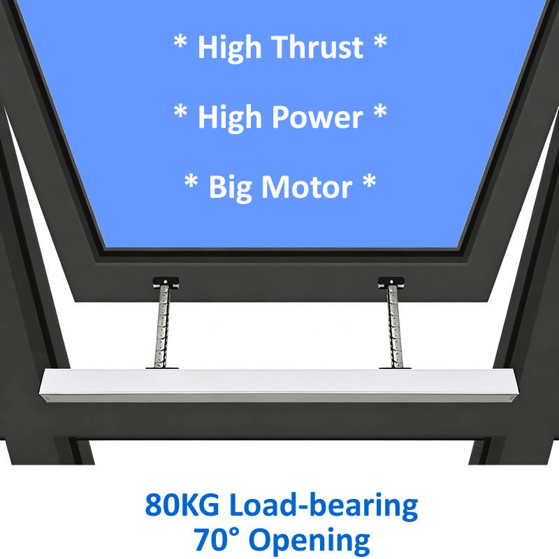 24V/220V High Thrust Automatic Dual-Chain Aluminum Alloy Skylight Electric Smart Window Opener