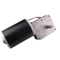 76mm Large Torque Double Shaft Medical Lifting Motor 24V Brushed DC Worm Gear Reducer Motor China