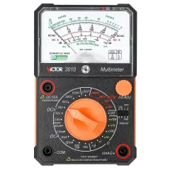 VICTOR 3010 3021 7244 Analog Multimeters，DC /AC voltage, DC current, Resistance, Audio level, Diode /Triode test, battery test, continuity buzzer