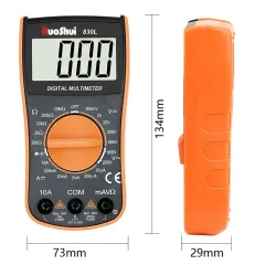 VICTOR 830L Mini Digital Multimeter, 2000 Counts,Manual Range AC/DC voltage, resistance, diode test